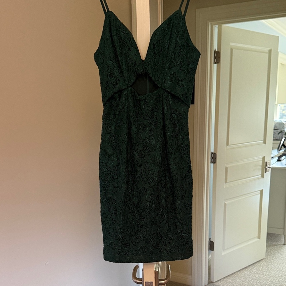 Elegant Green Lace Dress